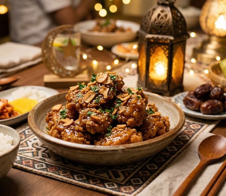 Menu lebaran kekinian yang nggak ngebosenin? Cobain resep korean garlic butter chicken, yuk!