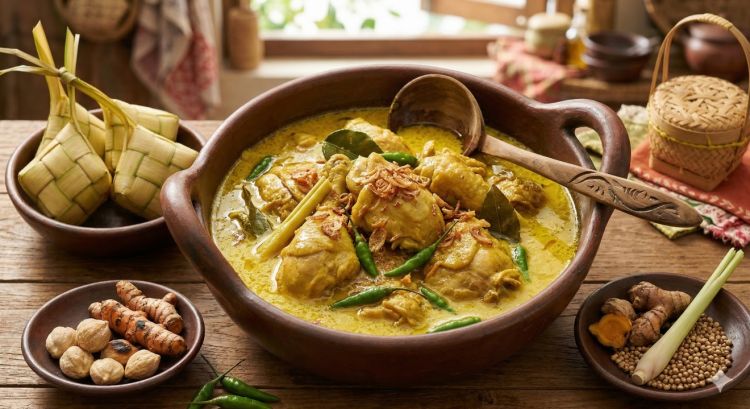 Bumbu opor ayam kuning sederhana, hidangan hangat penawar rindu masakan ibu