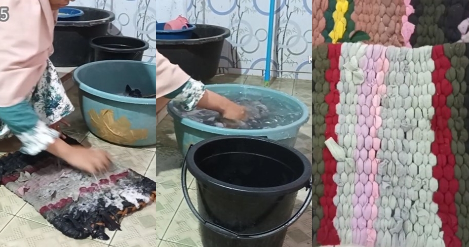 Cara praktis cuci keset dekil biar tamu Lebaran betah dan nyaman lesehan