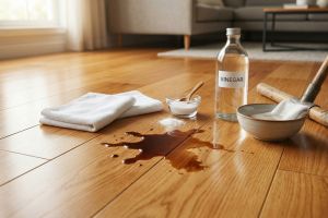 Cara hilangkan noda kopi dan teh di lantai kayu pakai bahan dapur, cepat dan tidak merusak permukaan
