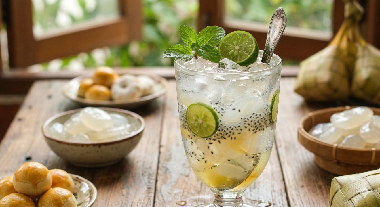 Cara bikin es kolang kaling jeruk nipis yang segar dan tidak pahit, cocok untuk suguhan Lebaran