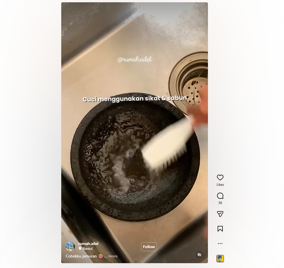 Cara ampuh menghilangkan jamur dan bau pada cobek batu tanpa merusak teksturnya