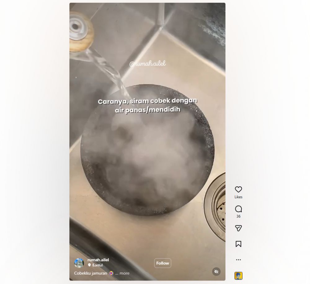 Cara ampuh menghilangkan jamur dan bau pada cobek batu tanpa merusak teksturnya