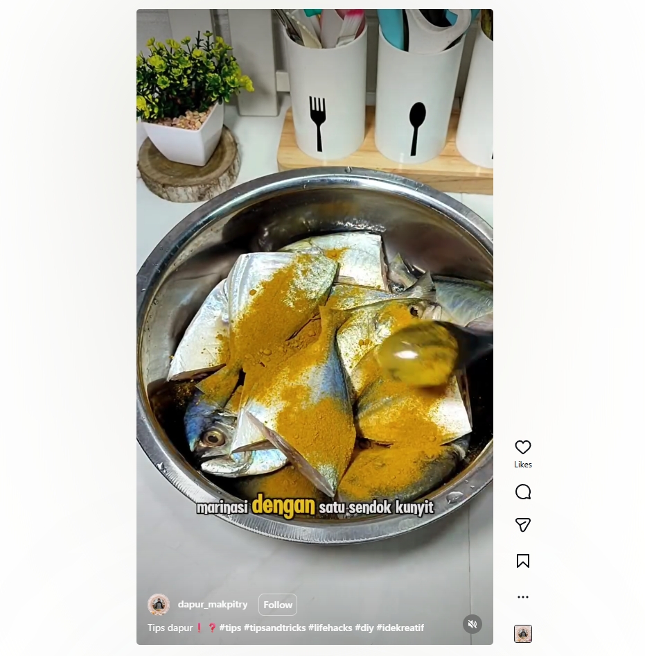 Ikan kurang segar? Balikin fresh lagi tanpa bau amis pakai air teh dan kunyit