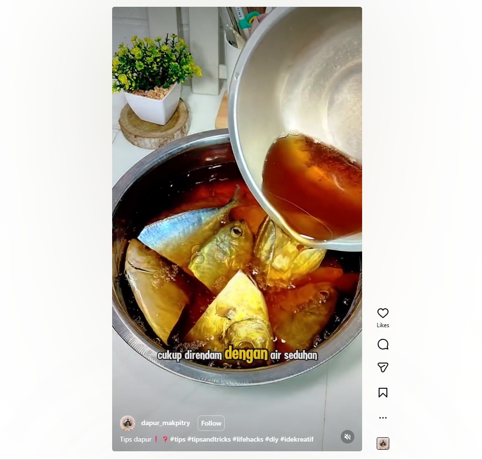 Ikan kurang segar? Balikin fresh lagi tanpa bau amis pakai air teh dan kunyit