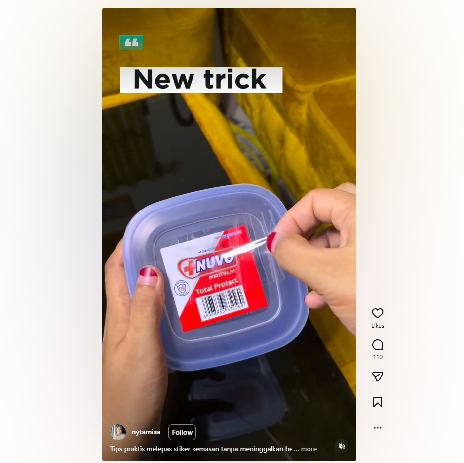 Cara melepas stiker di wadah makanan tanpa bekas lengket, dijamin bersih
