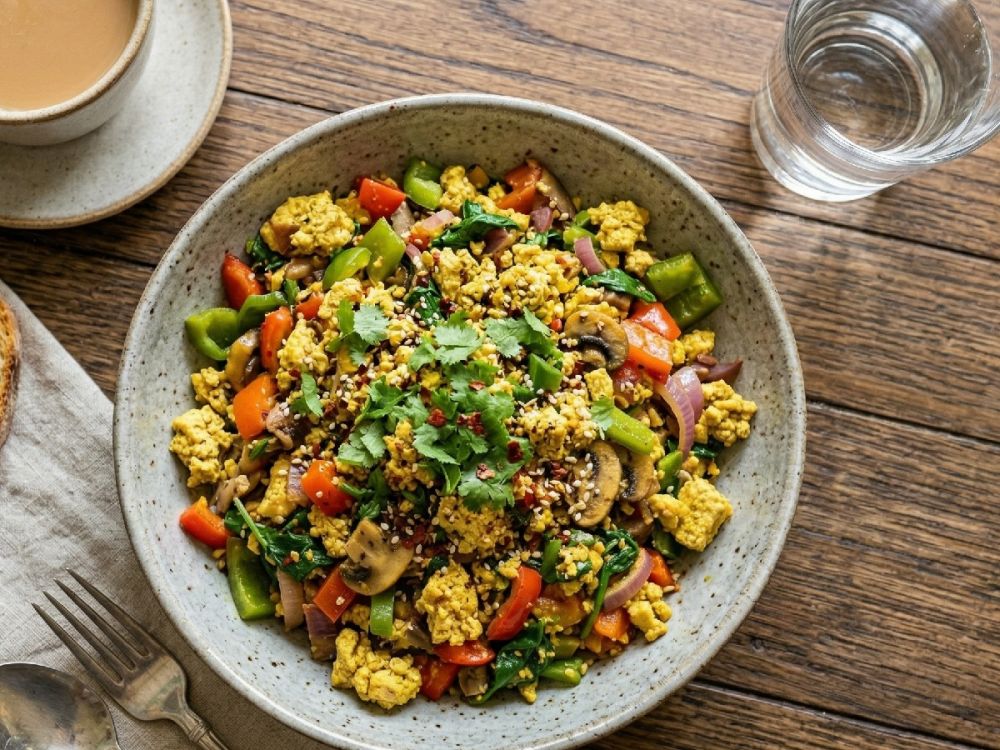 Resep Tofu Scramble ini bikin cita rasa tahu jadi masakan mewah ala barat, cobain yuk sekarang!