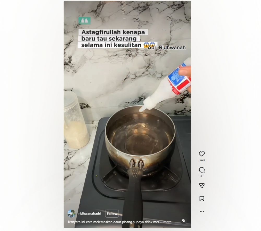 Cara bikin daun pisang lentur tanpa sobek, cuma pakai air cuka langsung siap bungkus
