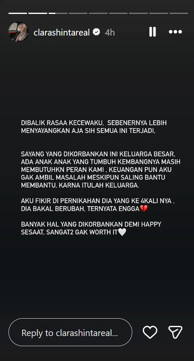 Duduk perkara konflik rumah tangga Clara Shinta: Ada kesepakatan 'yang selingkuh boleh dipublikasi'