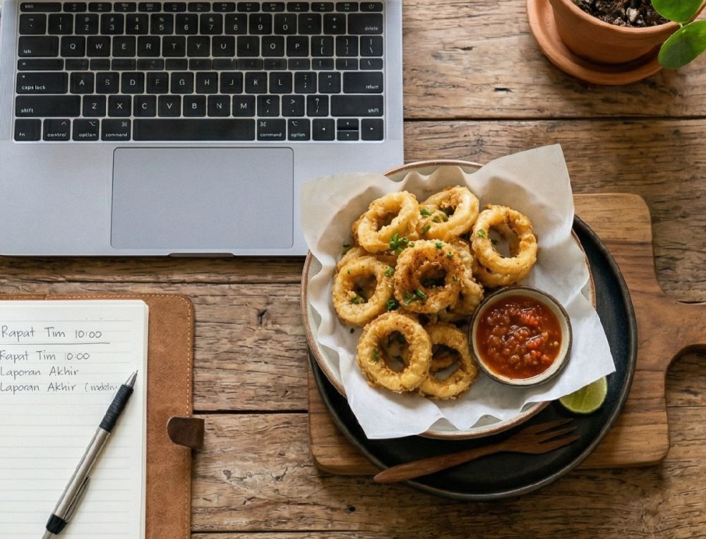 Bikin camilan untuk teman WFH, yuk! Cobain resep cumi goreng tepung yang masaknya gampang dan lezat