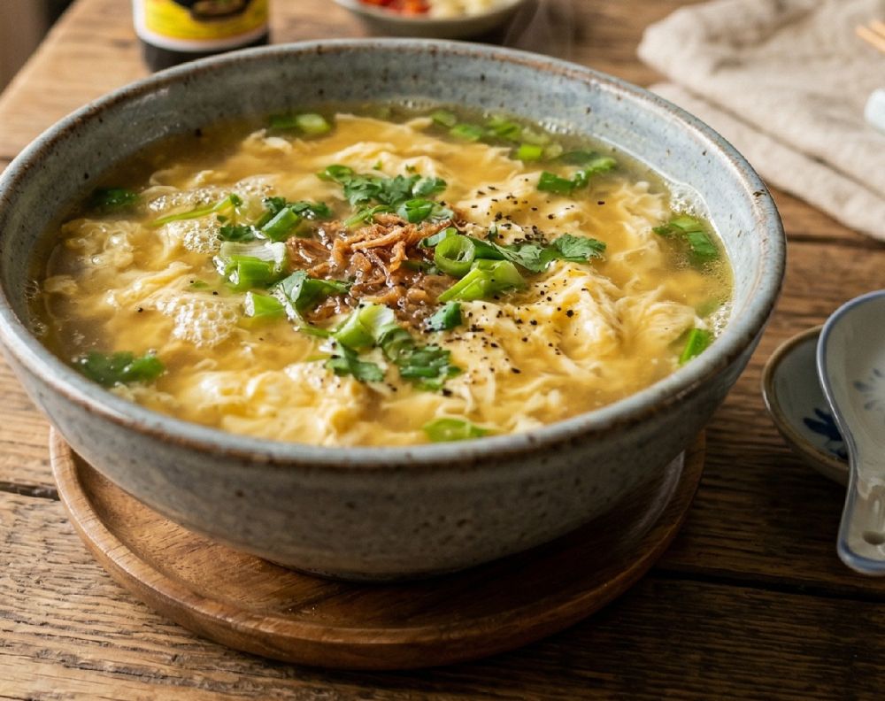 Cuaca tak tentu bikin rawan sakit? Cobain yuk resep sup telur yang hangat dan siap saji dalam 10 menit