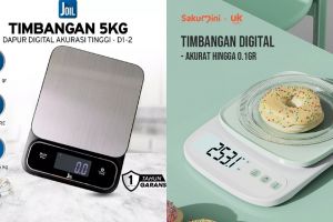 5 Rekomendasi timbangan digital dapur, pakainya gampang dan harga terjangkau