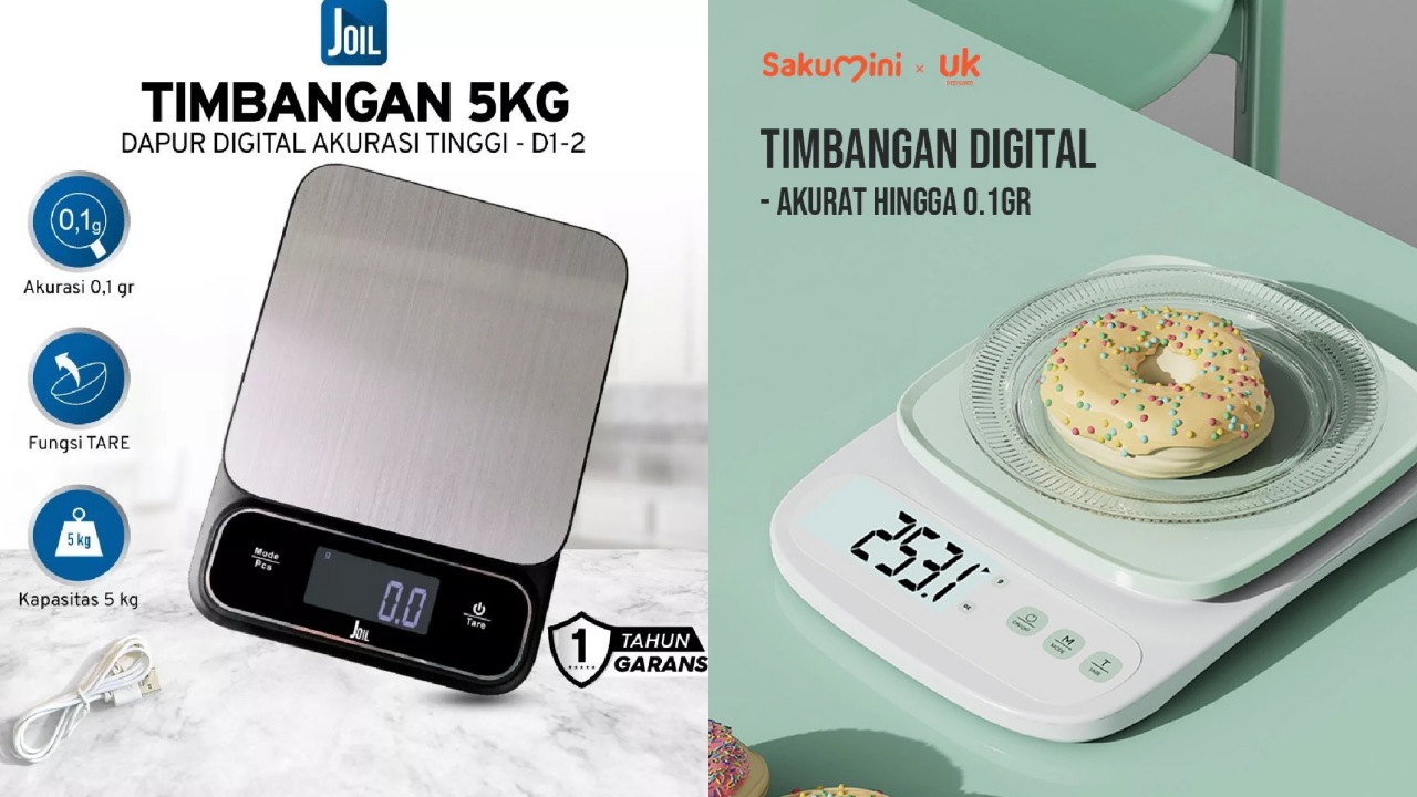 5 Rekomendasi timbangan digital dapur, pakainya gampang dan harga terjangkau