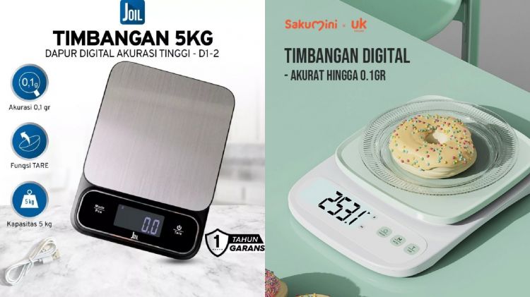 5 Rekomendasi timbangan digital dapur, pakainya gampang dan harga terjangkau