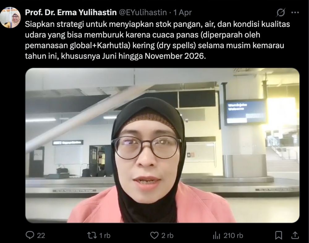 5 Persiapan menghadapi musim kering 2026: Pakar BRIN ingatkan menyiapkan cadangan-cadangan air