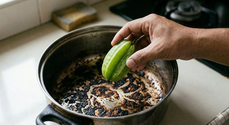 Cara hilangkan kerak gosong di panci yang selama ini bikin frustrasi, modalnya cuma 1 buah