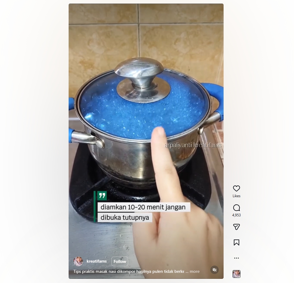 Cara masak nasi manual tanpa gosong, hasilnya lebih wangi, pulen, dan hemat listrik