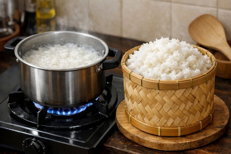 Cara masak nasi manual tanpa gosong, hasilnya lebih wangi, pulen, dan hemat listrik