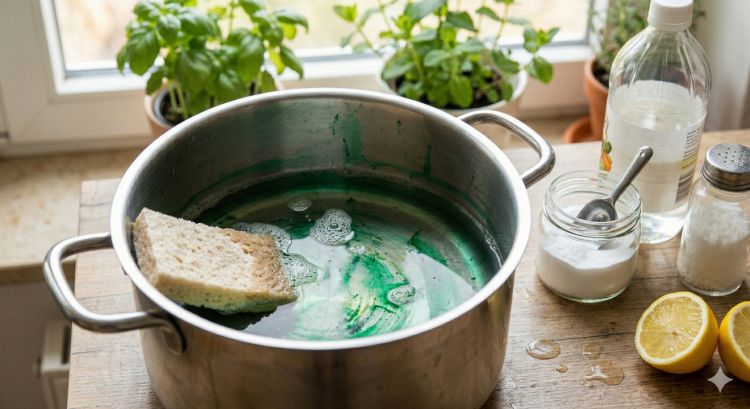 5 Cara mudah hilangkan noda agar-agar warna di panci dengan bahan dapur