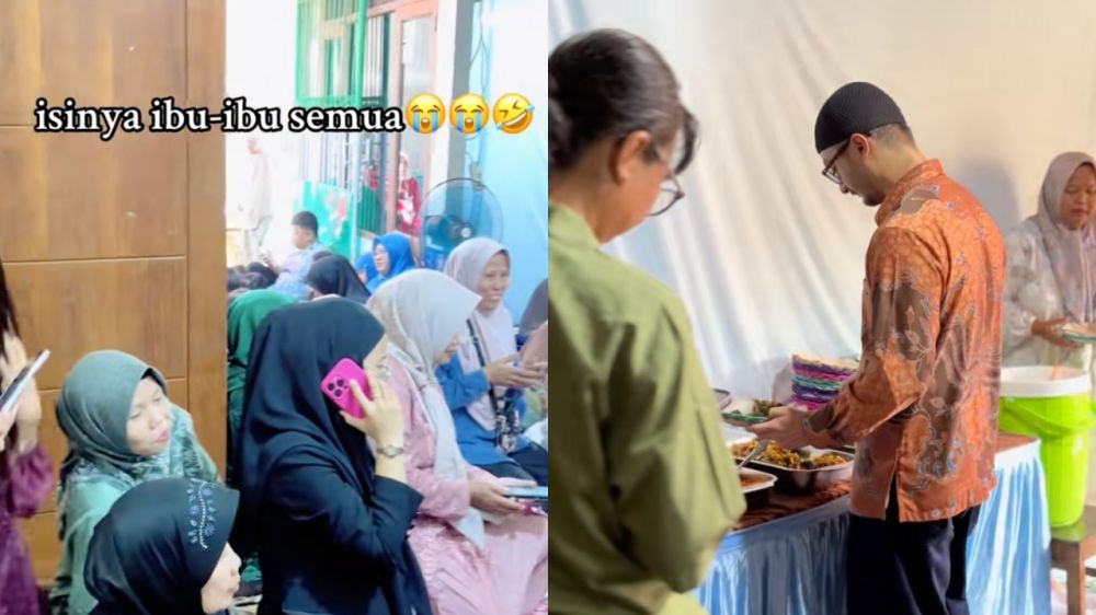 5 Potret Bryan Domani jadi saksi nikah ART, membaur dengan warga dan dikerubungi ibu-ibu
