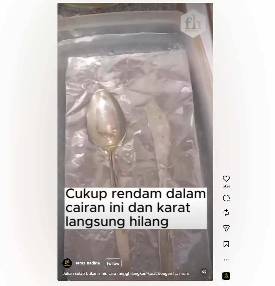 Sendok garpu berkarat di rumah? Ini cara cepat membersihkan karat pada alat aluminium dapur tak ribet