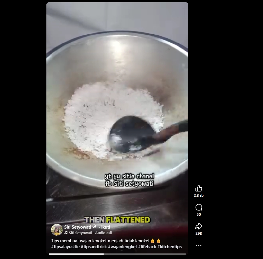 Ternyata cuma pakai garam, wajan lengket bisa kembali licin seperti baru tanpa kerak