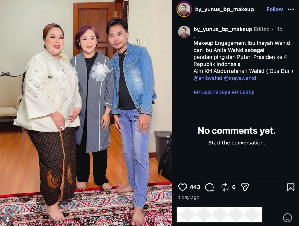 makeup engagement Inaya Wahid Instagram/@by_yunus_bp_makeup