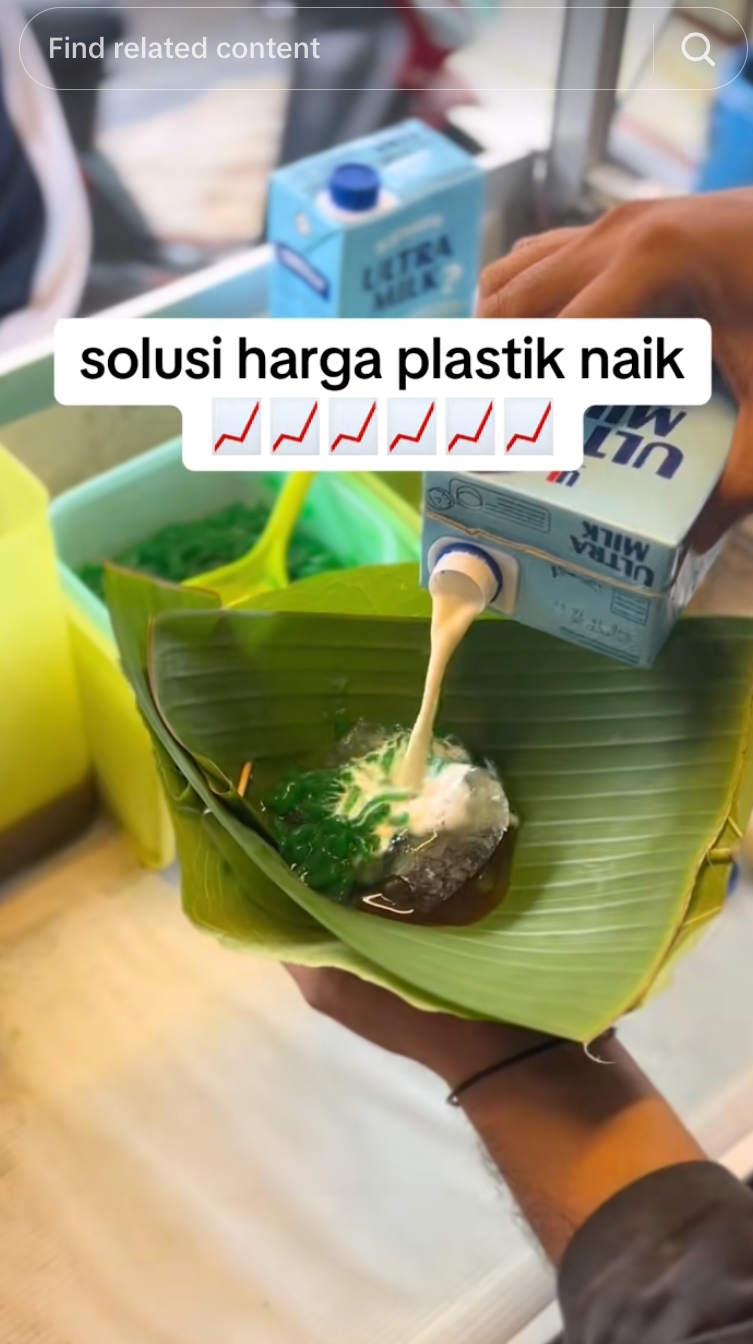 Harga plastik naik, beli slice cake serasa beli nasi pecel pincuk, intip 9 potret lucu kreasi warga