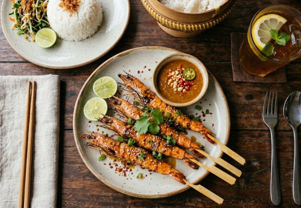 Pingin sate-satean nggak mainstream? Cobain yuk resep sate udang bakar madu yang gampang ini