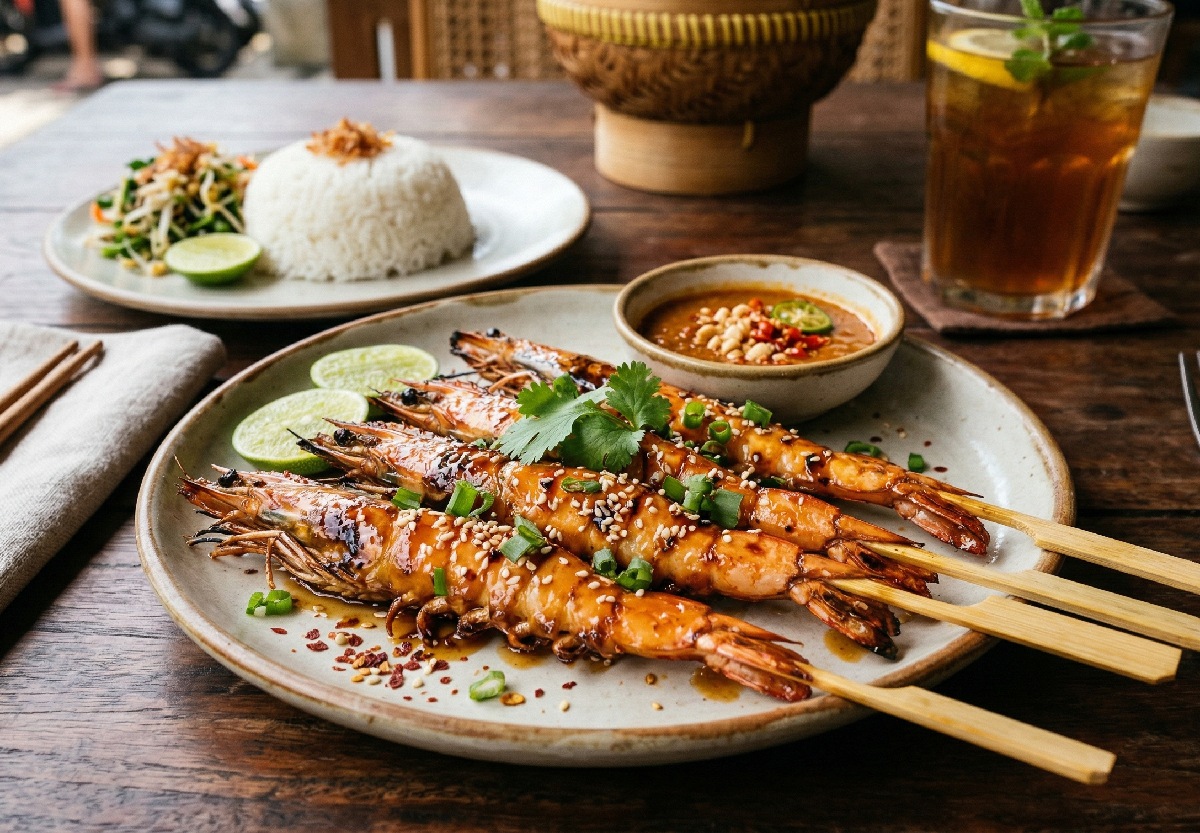 Pingin sate-satean nggak mainstream? Cobain yuk resep sate udang bakar madu yang gampang ini