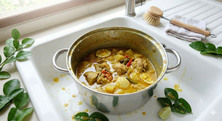 Panci berminyak setelah masak opor? Coba 7 langkah praktis ini agar kembali kesat