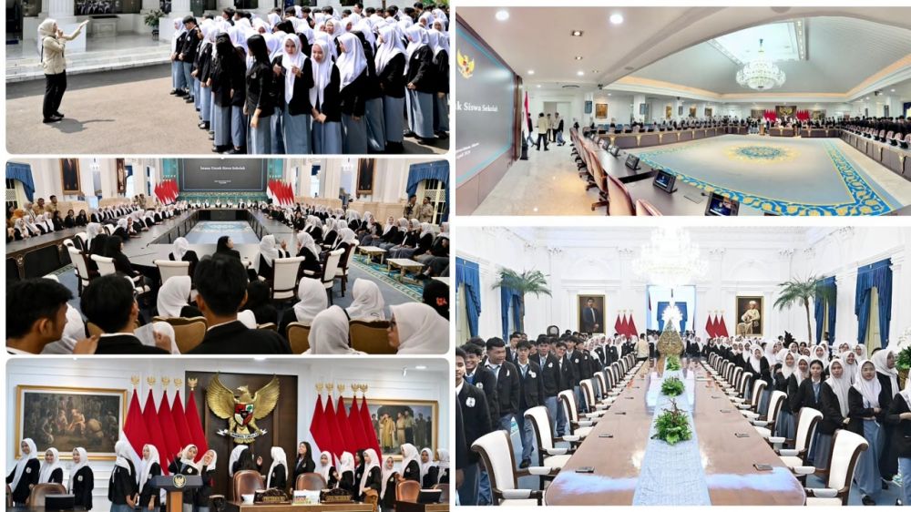 Dulu cuma bisa lihat di berita, sekarang anak sekolah bisa lihat langsung isi Istana Kepresidenan
