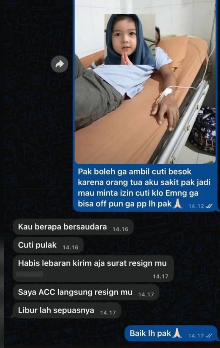 Viral karyawan restoran mie dipaksa resign saat izin jaga orang tua sakit, supervisor minta maaf
