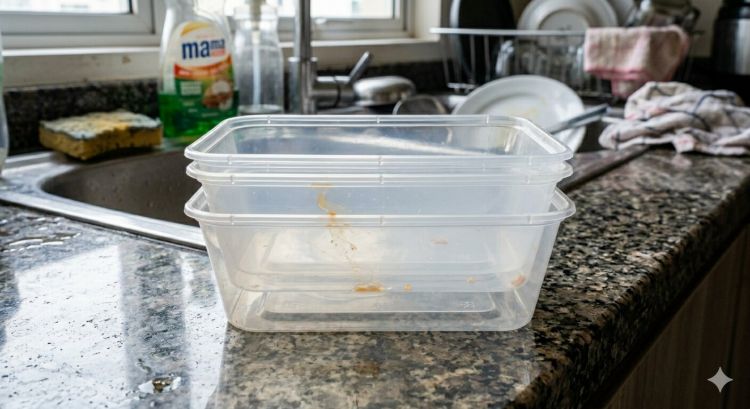 Wadah thinwall jadi kesat lagi dalam 30 detik? Cukup tambahkan 1 benda ini ke air sabun