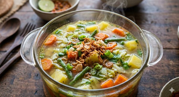 Resep sayur sop rumahan yang segar, gurih, dan mudah dibuat
