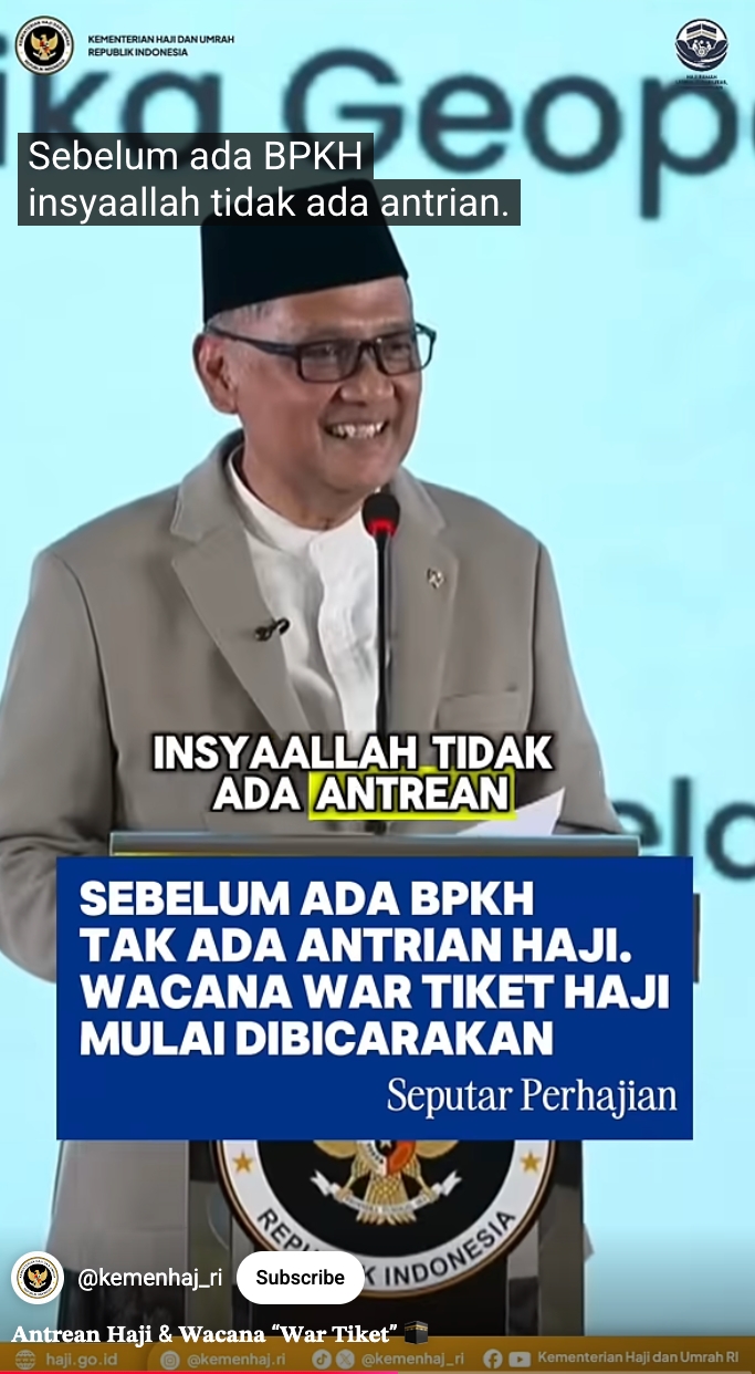 Kemenhaj wacanakan penghapusan waiting list haji, dialihkan ke mekanisme war ticket