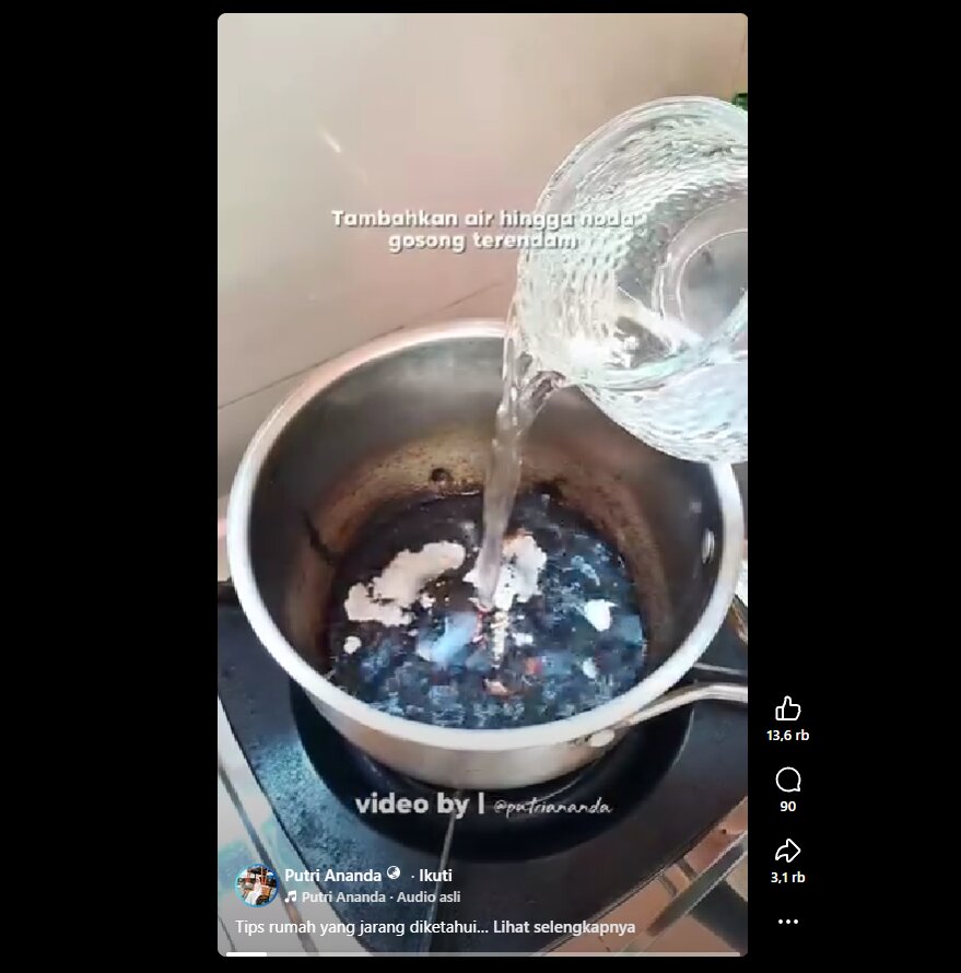 Cara membersihkan panci gosong tanpa capek menggosok, cukup andalkan cuka & baking soda