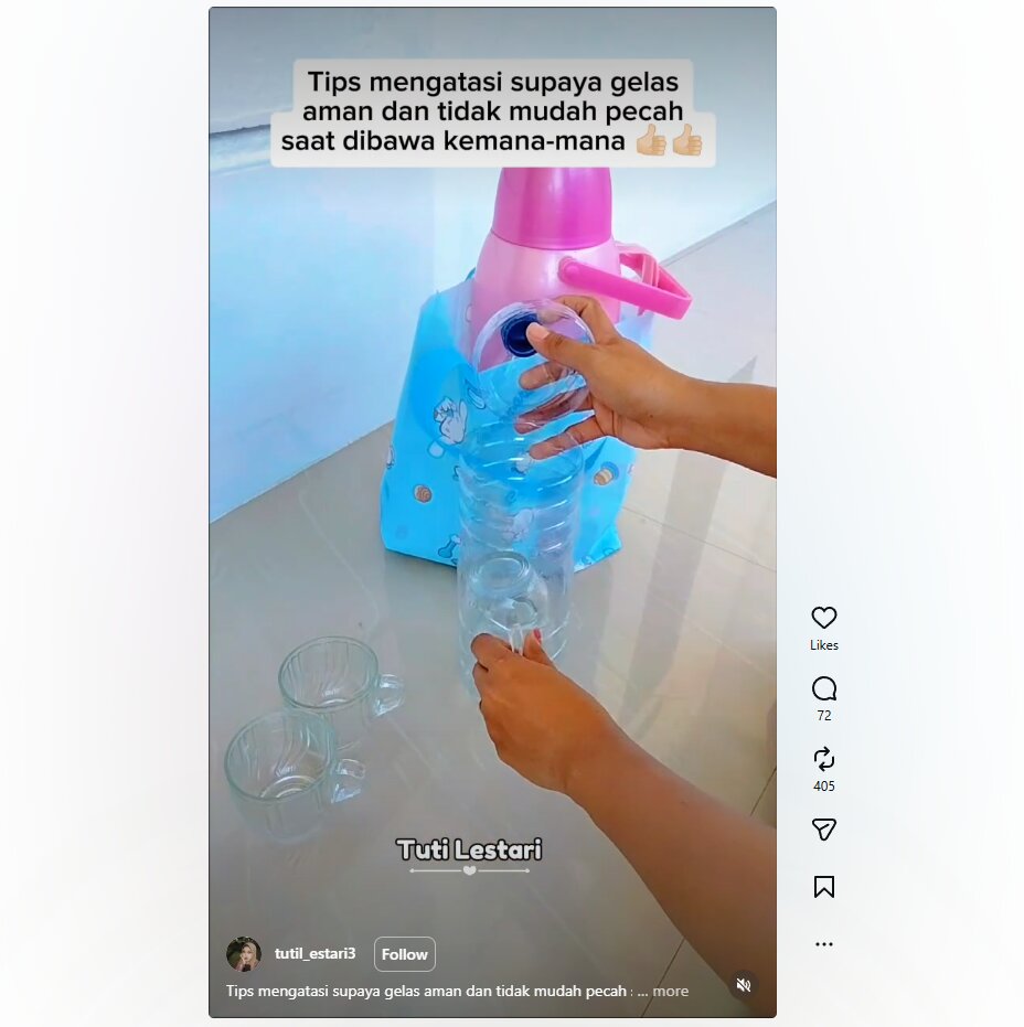 Suka piknik? Cuma pakai botol plastik bekas, ini cara aman bawa gelas kaca anti pecah