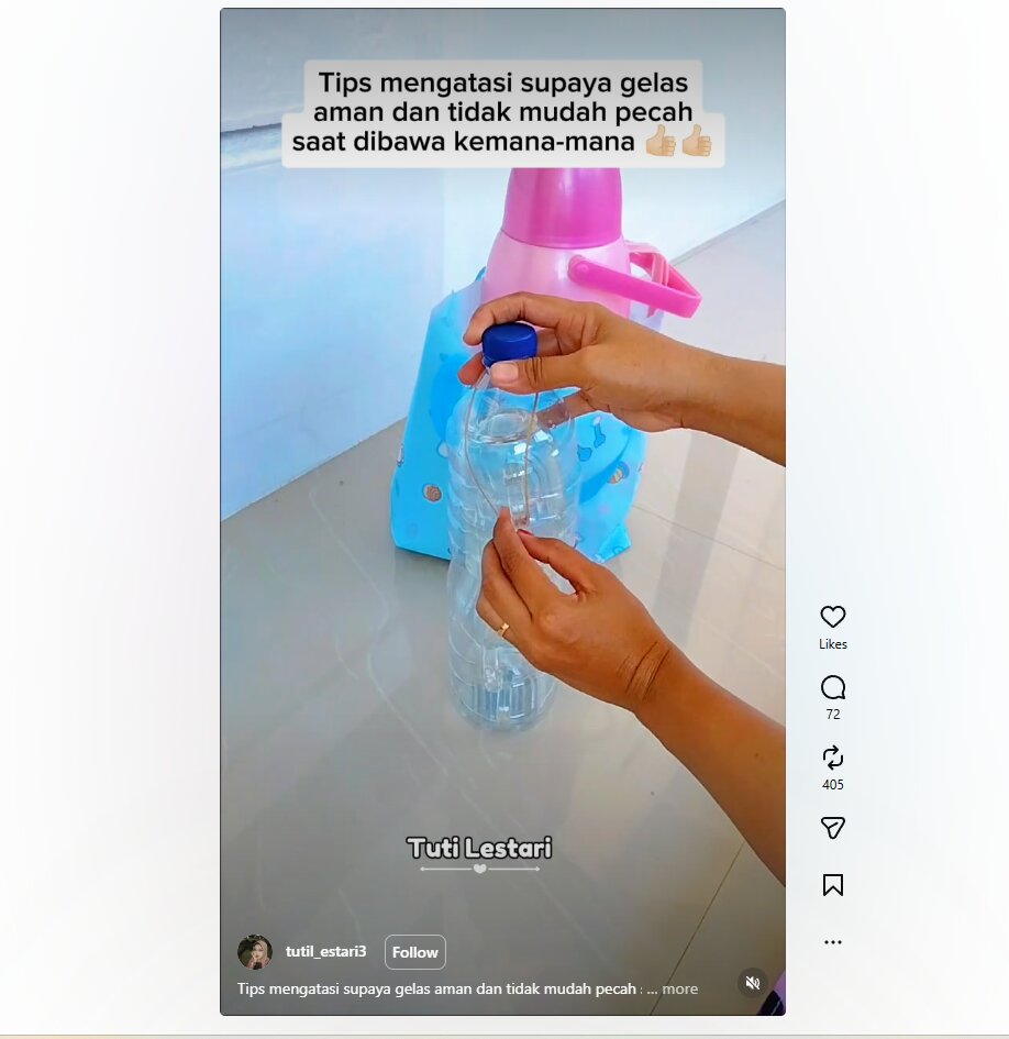 Suka piknik? Cuma pakai botol plastik bekas, ini cara aman bawa gelas kaca anti pecah