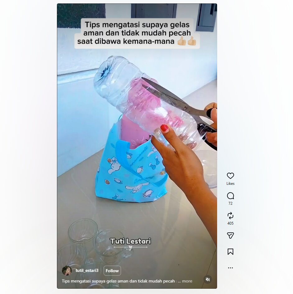 Suka piknik? Cuma pakai botol plastik bekas, ini cara aman bawa gelas kaca anti pecah