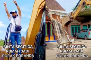 Rumah gono-gini di Pati dibangun & dihancurkan bersama gara-gara mantan istri terima lamaran pria lain