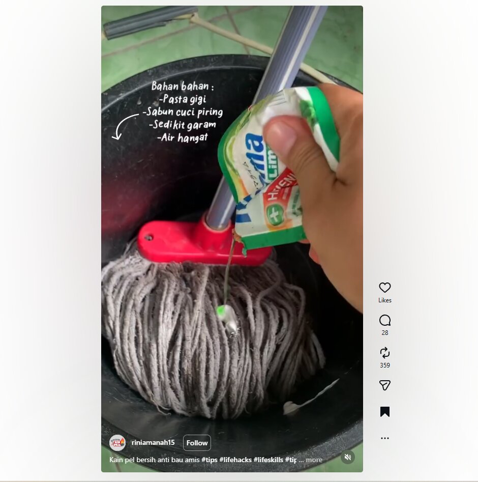 Kain pel bau amis? Cuma modal garam, pasta gigi, & sabun, auto bersih dan wangi lagi