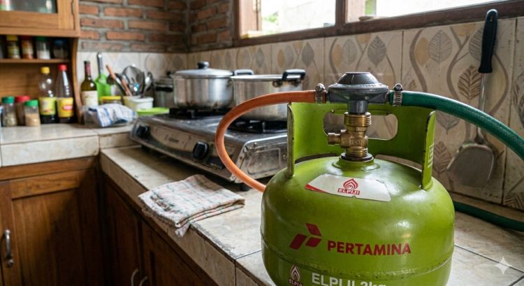 Solusi sementara regulator gas bocor, pakai plastik kresek biar masak jadi tenang kembali