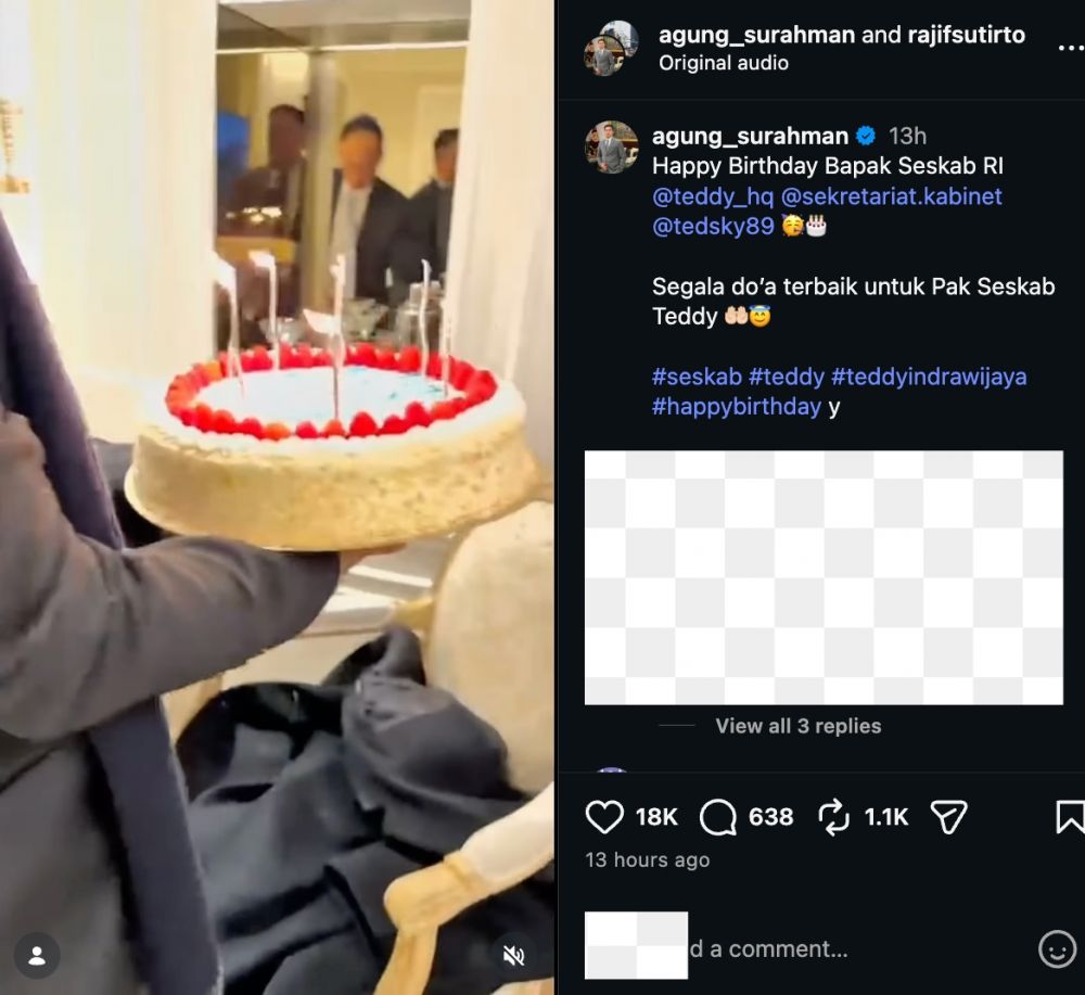 9 Potret kejutan ulang tahun Seskab Teddy, tiup lilin dikelilingi Presiden dan rekan sejawat