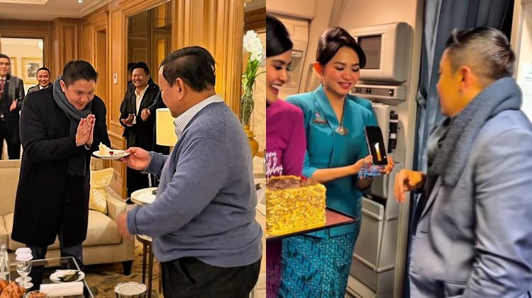 9 Potret kejutan ulang tahun Seskab Teddy, tiup lilin dikelilingi Presiden dan rekan sejawat