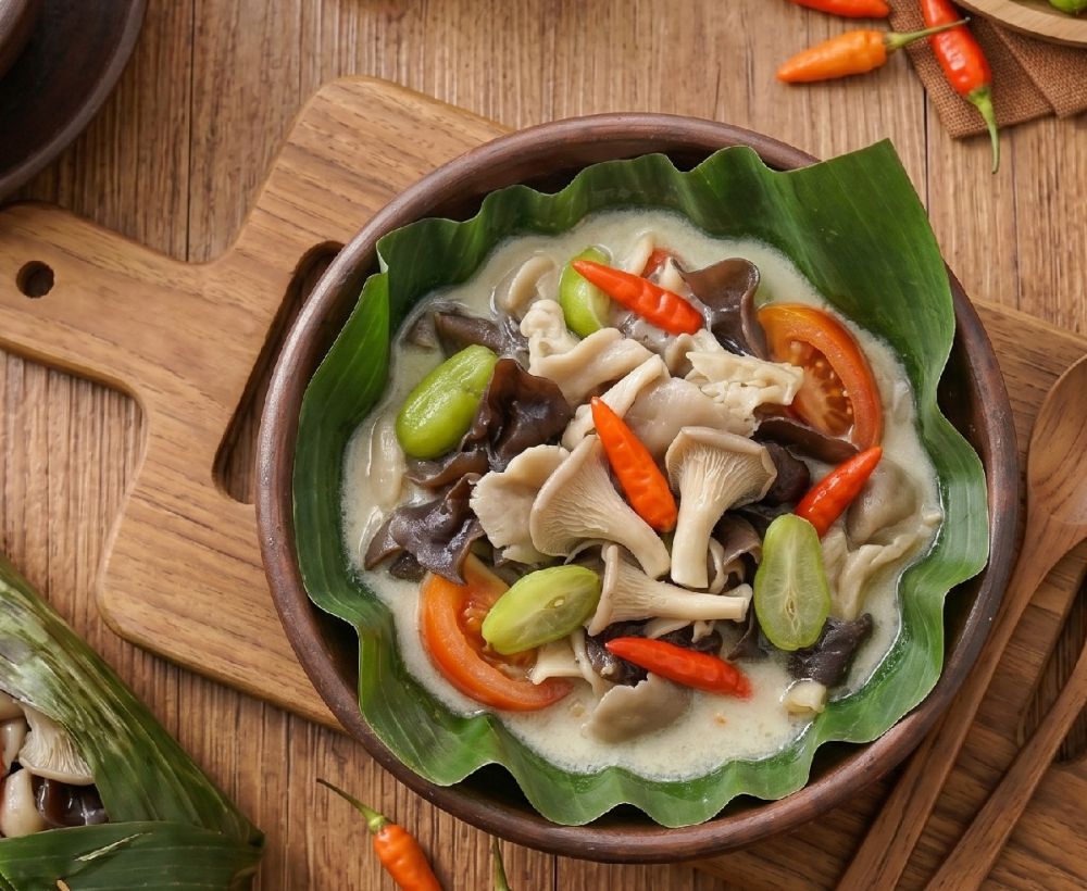 Resep garang asem jamur yang masaknya gampang, tinggal kukus langsung siap saji