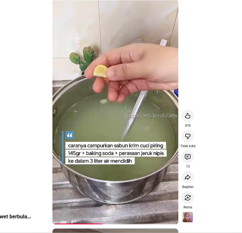 Bikin sabun cuci piring super awet! Cuma modal baking soda & jeruk nipis, hemat berbulan-bulan