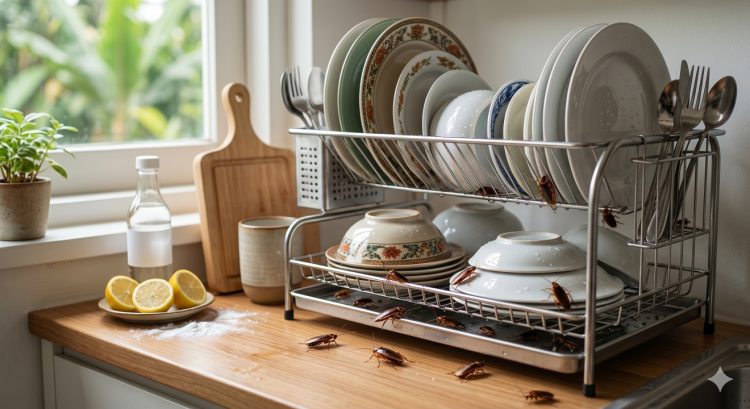 Rak piring penuh kecoak? Begini cara mengusirnya pakai bahan dapur biasa