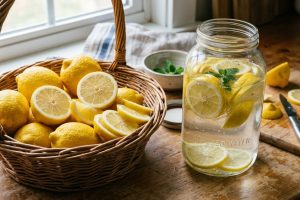 Rahasia infused water lemon anti pahit, cuma pakai garam dan baking powder