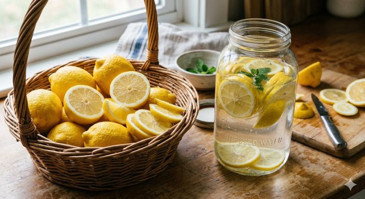 Rahasia infused water lemon anti pahit, cuma pakai garam dan baking powder